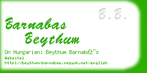 barnabas beythum business card